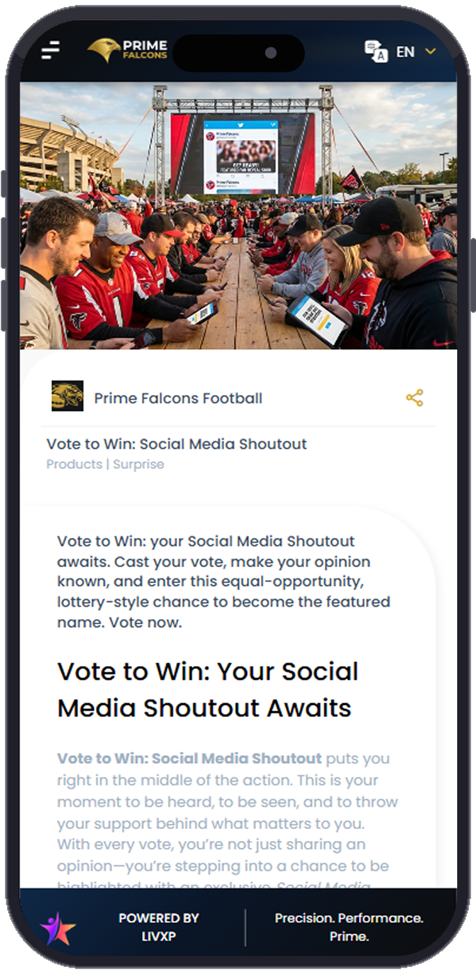 LivXP App - Vote to Win